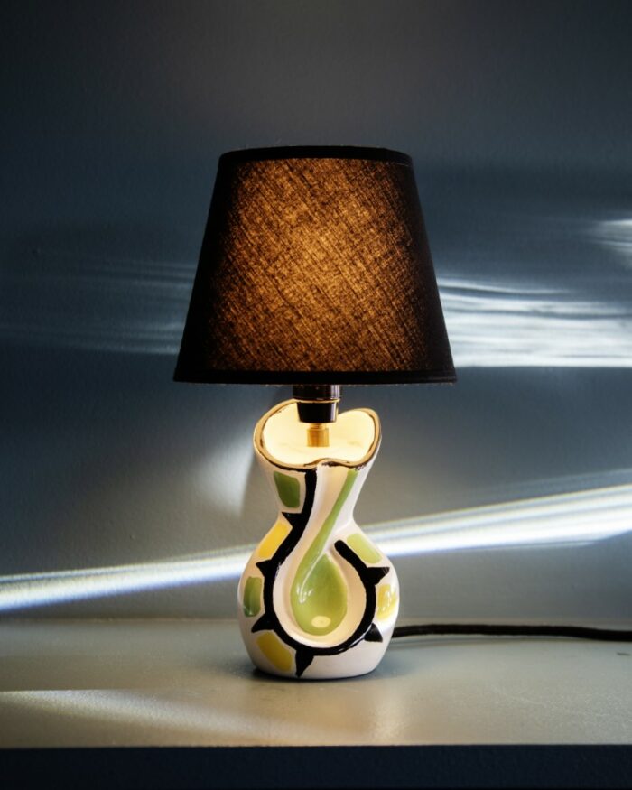 Lampe en céramique émaillée - années 50-60