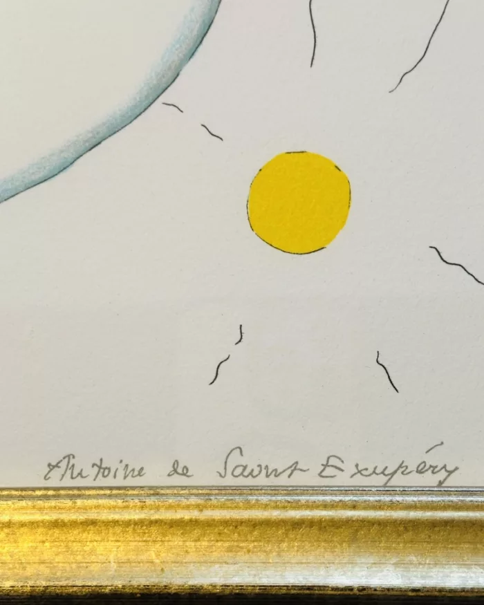 Lithographie « Le Petit Prince et le volcan » – Image 2